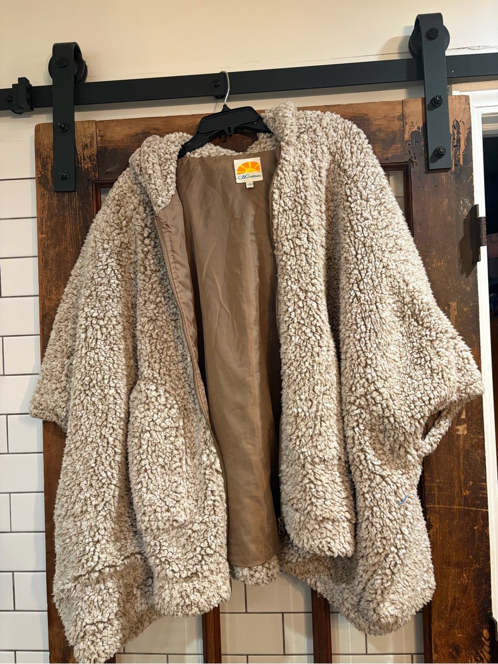 c&c california fleece poncho sweater Size Large EUC
